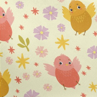 Lively Flying Bird Pongee