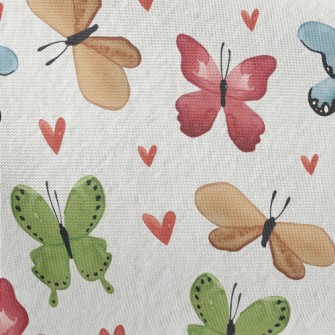 Love Flying Butterfly Pongee