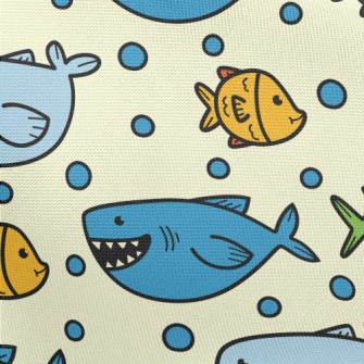 Funny Open Mouth Shark Pongee