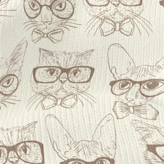 Handsome Cat Wearing Glasses Stretch Jersey