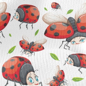 Lively Big-eyed Ladybug Stretch Jersey