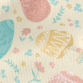 Easter Painted Eggs Stretch Jersey