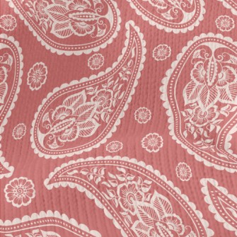Warm Paisley Flower Stretch Jersey