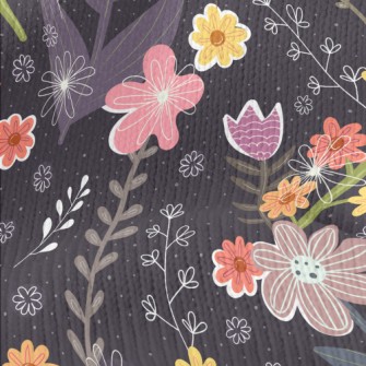 Childlike Fantasy Flowers Stretch Jersey