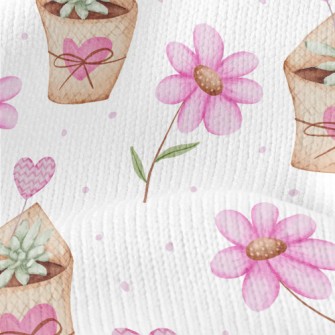 Love Succulent Potted Plant Stretch Jersey