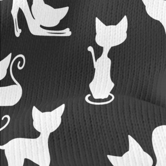Lazy Cat Silhouette Stretch Jersey