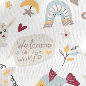 Welcome Baby Bedside Toys Stretch Jersey