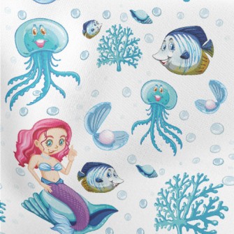 Jellyfish Mermaid Lightweight Cotton Poplin
