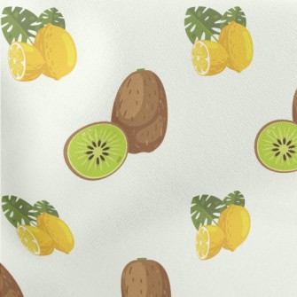 Kiwi And Lemon Lightweight Cotton Poplin