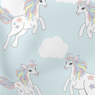 Fantasy Rainbow Unicorn Lightweight Cotton Poplin