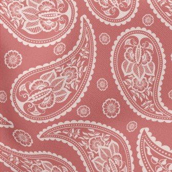 Warm Paisley Flower Lightweight Cotton Poplin