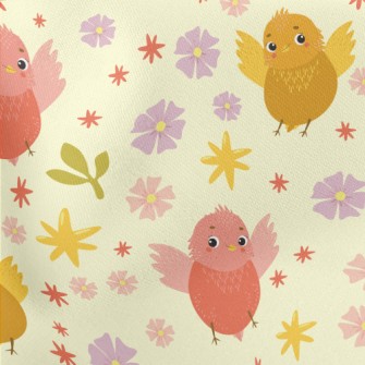 Lively Flying Bird Lightweight Cotton Poplin