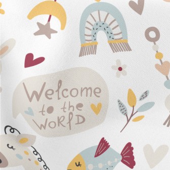 Welcome Baby Bedside Toys Lightweight Cotton Poplin