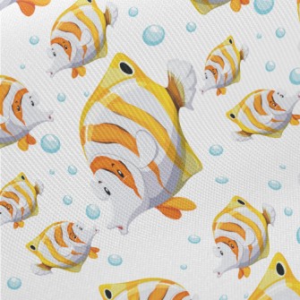 Pout Striped Fish Midweight Cotton Poplin