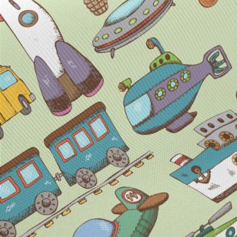 Sea, Land And Air Transportati Midweight Cotton Poplin