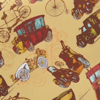Retro Bus Vintage Car Midweight Cotton Poplin