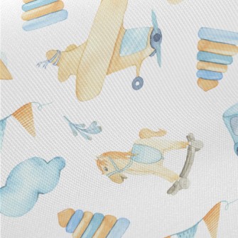 Toy Car Airplane Trojan Midweight Cotton Poplin