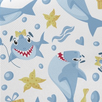 Laughing Great White Shark Midweight Cotton Poplin