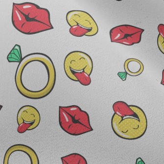 Funny Smiling Face Sticking Ou Chiffon