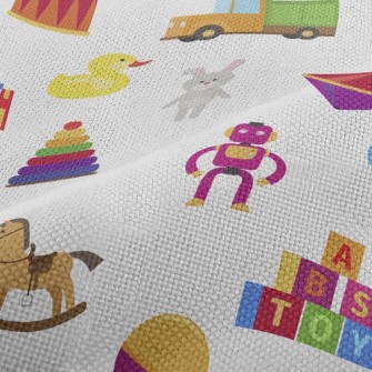 Colorful Playroom Toys Performance Linen