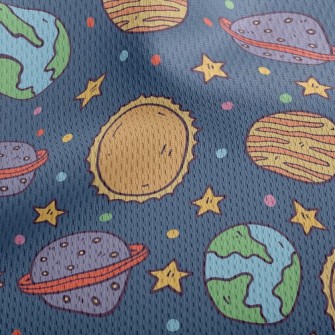 Sun Stars Asteroids Athletic Mesh Flat Back