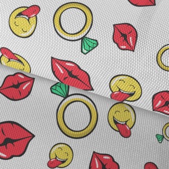 Funny Smiling Face Sticking Ou Waterproof Oxford