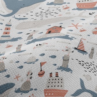 Huge Whale And Small Fish Performance Linen