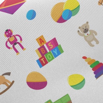 Colorful Playroom Toys Twill
