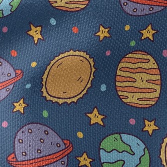 Sun Stars Asteroids Waterproof Canvas