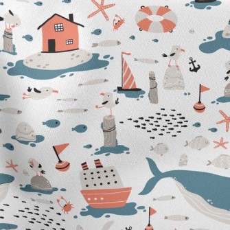 Huge Whale And Small Fish Stretch Ponte