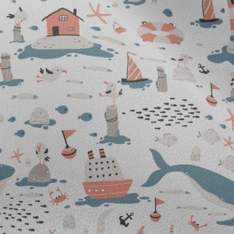 Huge Whale And Small Fish Chiffon