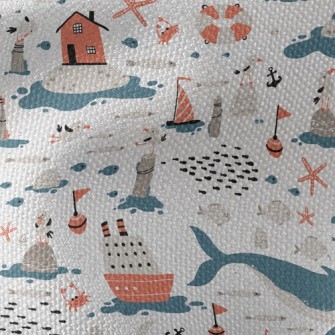 Huge Whale And Small Fish Waterproof Canvas