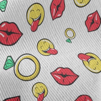 Funny Smiling Face Sticking Ou Standard Corduroy