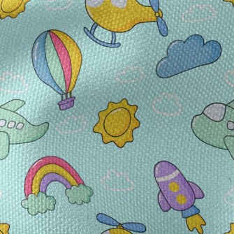 Helicopter Airplane Rocket Waterproof Canvas