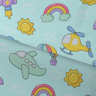 Helicopter Airplane Rocket Waterproof Oxford