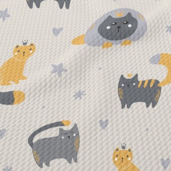 Cat King And Queen Birdseye Piqué