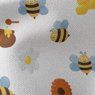 Industrious Bees Collecting Ne Waterproof Canvas