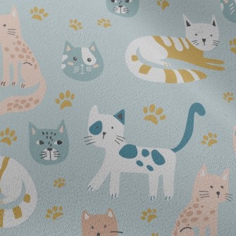 Naughty Cat With Footprints Chiffon