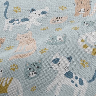 Naughty Cat With Footprints Performance Linen