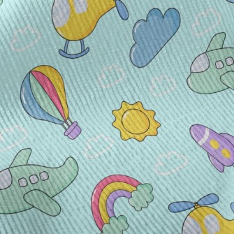 Helicopter Airplane Rocket Standard Corduroy