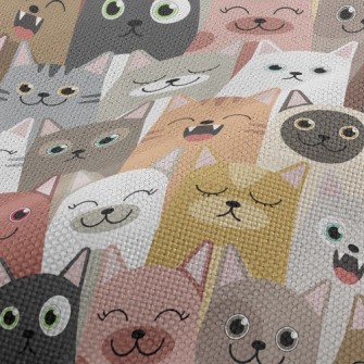 Playful Big-faced Cat Performance Linen