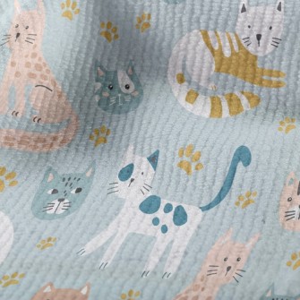 Naughty Cat With Footprints Terry