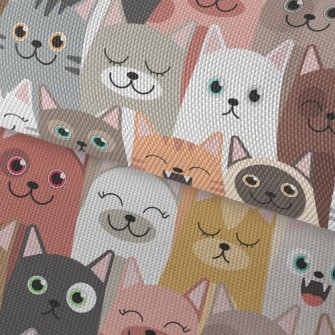Playful Big-faced Cat Waterproof Oxford