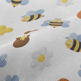 Industrious Bees Collecting Ne Performance Linen