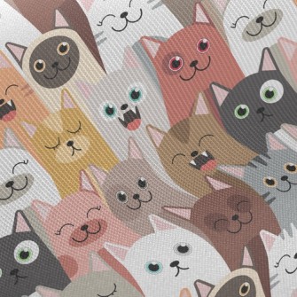 Playful Big-faced Cat Twill