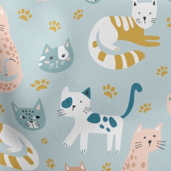 Naughty Cat With Footprints Stretch Ponte