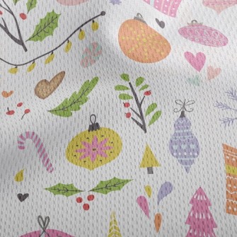 Warm Christmas Tree Charm Athletic Mesh Flat Back