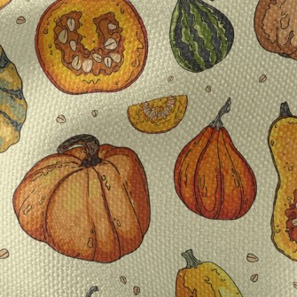 Pumpkin With Various Shapes Waterproof Canvas
