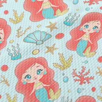 Beautiful Pearl Mermaid Birdseye Piqué