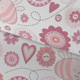 Fantasy Plaid Bee Flower Waterproof Oxford